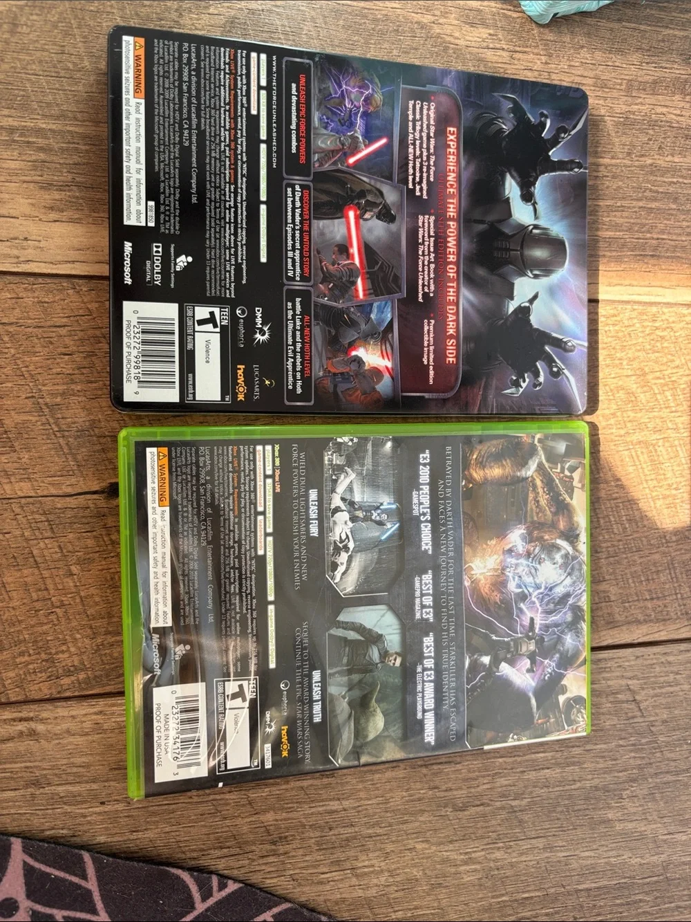 Star Wars: The Force Unleashed - Black & Green Case Options